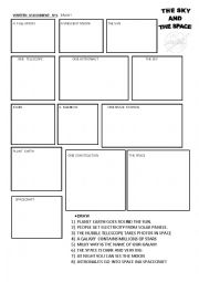 sky and space - ESL worksheet by marciarestu