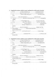 English Worksheet: Second Conditional
