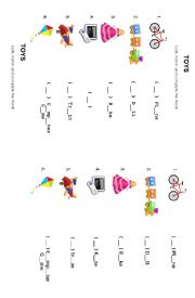 English Worksheet: Matching toys worksheet