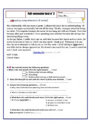 English Worksheet: 8 th form test