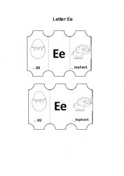 English Worksheet: Letters and sounds Ee