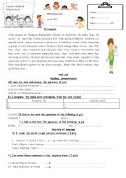 English Worksheet: test for beginners 