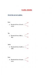 English Worksheet: Plural nouns