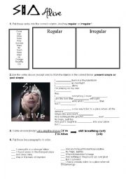 English Worksheet: Sia - Alive