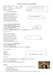English Worksheet: Songs for High School students