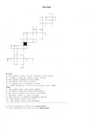 English Worksheet: Simple Past Test with CROSSWORD!