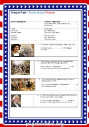 Passive past simple - American history CEF B1/ B2