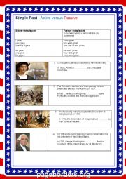 English Worksheet: Passive past simple - American history CEF B1/ B2