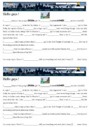 English Worksheet: travel blog : India (preterit and irregular verbs)