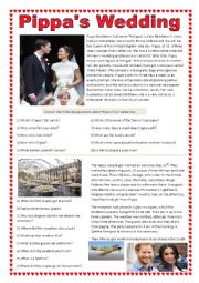 English Worksheet: Pippas wedding