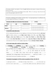 English Worksheet: 6th form revision ( private primary school Tunisian programme)