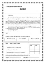 English Worksheet: 7th Form end of semester test N2 5tunisian programme)