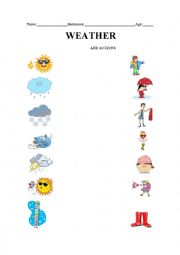 Weather and actions_ worksheet