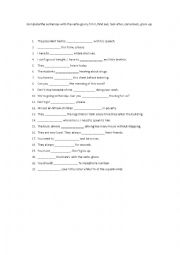 English Worksheet: phrasal verbs