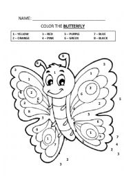 English Worksheet: COLORS