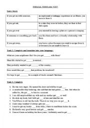 English Worksheet: Phrasal verbs with GET