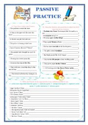 English Worksheet: Passive Practice