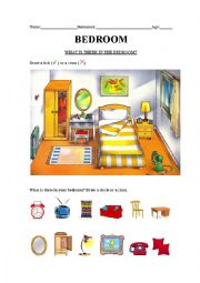 English Worksheet: What is there in the bedroom?