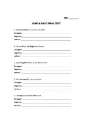 Simple Past Test