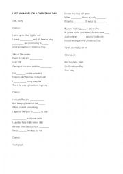 English Worksheet: I Met An Angel On A Christmas Day - Celine Dion