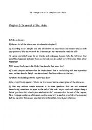 Dr. Jekyll and Mr. Hyde Chapter 2 worksheet