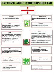 English Worksheet: database about Northern Ireland