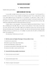 English Worksheet: Revision worksheet