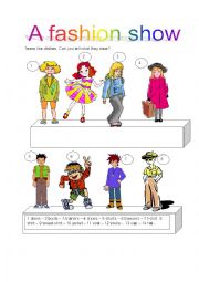 English Worksheet: fashion show