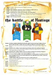 English Worksheet: the battle of Hastings