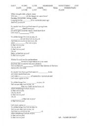 English Worksheet: SONG - Lost on You - LP