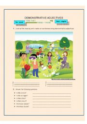 English Worksheet: Demonstrative Adjectives exercise