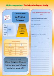 English Worksheet:   	The television in your family