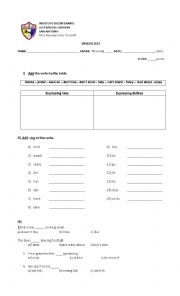 English Worksheet: likes and dislikes test