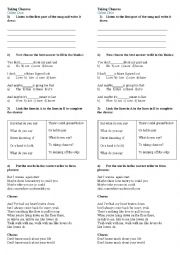 English Worksheet: Taking Chances