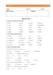 English Worksheet: English Grammar Test 