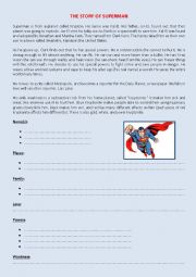 English Worksheet: SUPERHERO