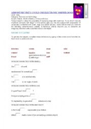English Worksheet: Airport Security Could Use Electronic Sniffer Dogs