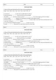 English Worksheet: Irregular verbs test