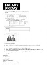 English Worksheet: Freaky Friday