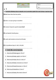 English Worksheet: Punctuation 