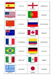 English Worksheet: Countries and nationalities domino