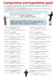 English Worksheet: Comparative and Superlative Quiz 3