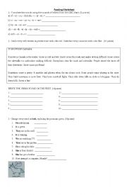 English Worksheet: Reading Exercises