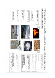 English Worksheet: Natural disasters