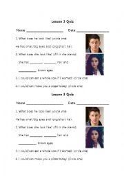 English Worksheet: What Does He Look Like 