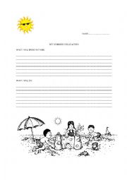 English Worksheet: Summer holidays