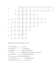 English Worksheet: Natural  disasters crossword