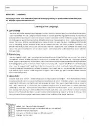 English Worksheet: Remedial Test