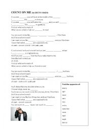 English Worksheet: Count on me
