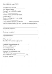 English Worksheet: Song activity